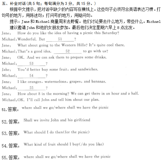 015.png 2022年贵州成人高考高起点英语考试高分突破试题及答案三-高起点英语考试高分突破试题1-16(图15)