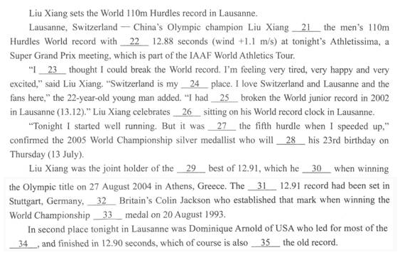 2022年贵州成人高考专升本英语预习打卡试题及答案五