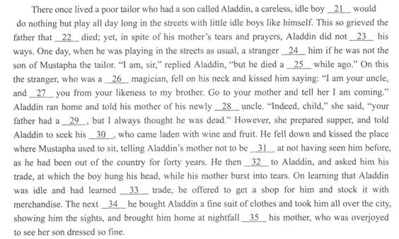 2022年贵州成人高考专升本英语预习打卡试题及答案三