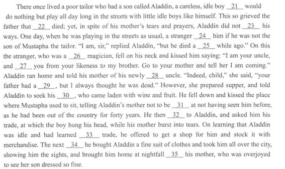 2022年贵州成人高考专升本《英语》预习试题及答案六 2022年贵州成人高考专升本《英语》预习试题及答案六