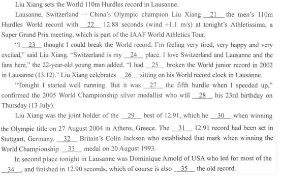 2022年贵州成人高考专升本《英语》预习试题及答案三 2022年贵州成人高考专升本《英语》预习试题及答案三