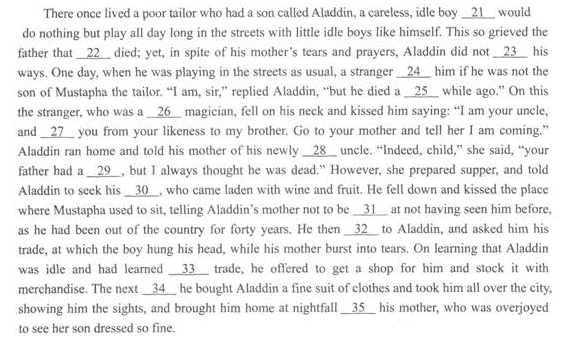 2022年贵州成人高考专升本《英语》易错试题及答案八