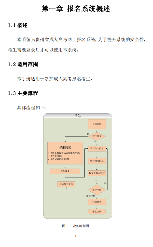 贵州省2023年成人高考网上报名操作手册