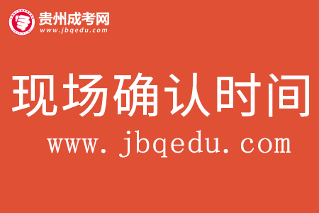 2020年贵州省成考现场确认时间