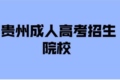 贵州省成人高考可以报哪些大学