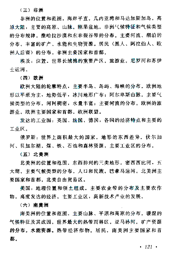 2019年贵州成人高考高起点历史地理考试大纲(图13)