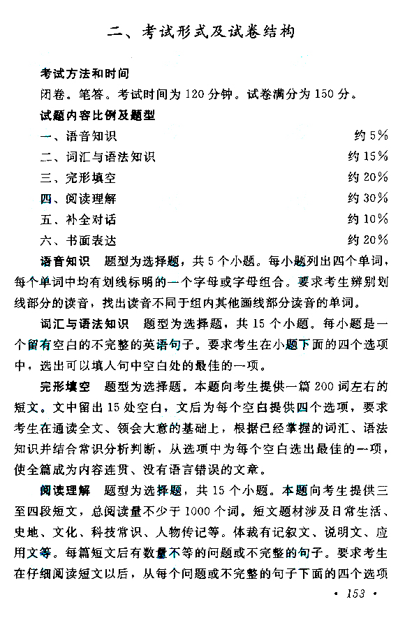 2019年贵州成人高考高起点英语考试大纲(图16)
