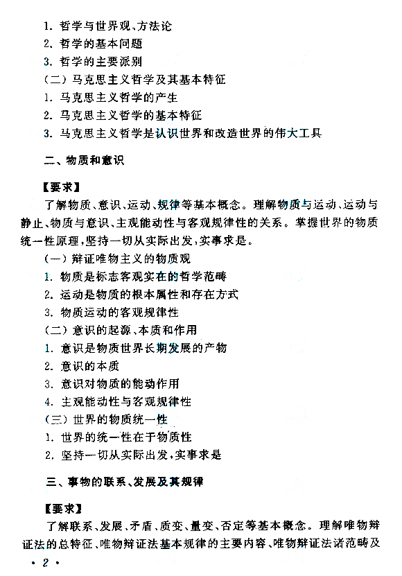 2019年贵州成人高考专升本政治考试大纲(图2)