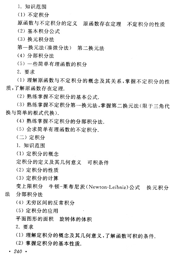 2019年贵州成人高考专升本高等数学（一）考试大纲(图5)