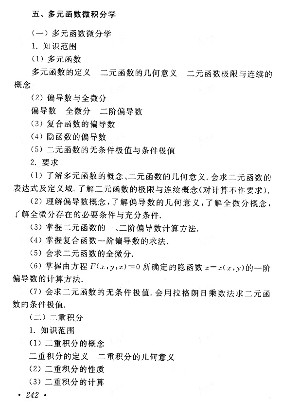 2019年贵州成人高考专升本高等数学（一）考试大纲(图7)