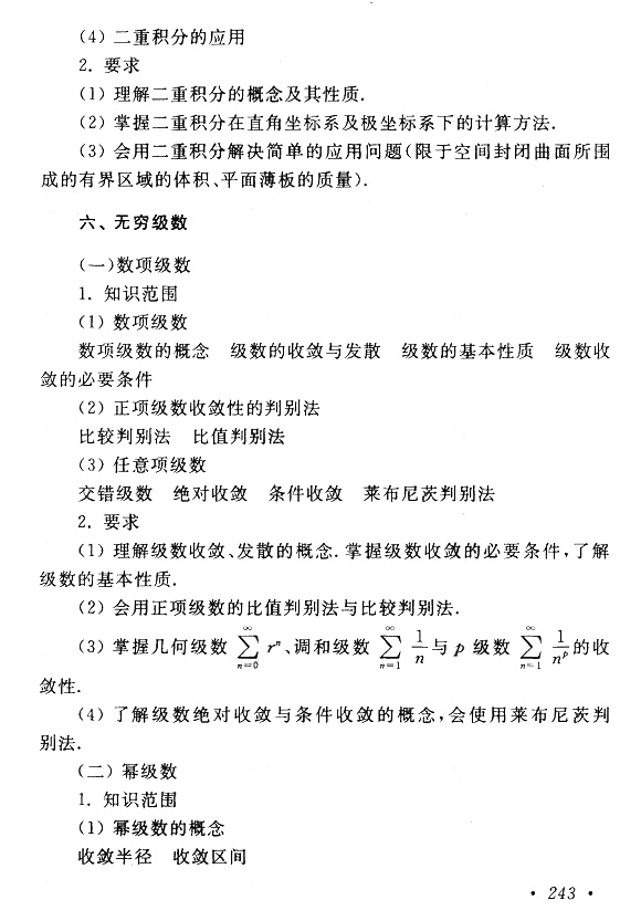 2019年贵州成人高考专升本高等数学（一）考试大纲(图8)